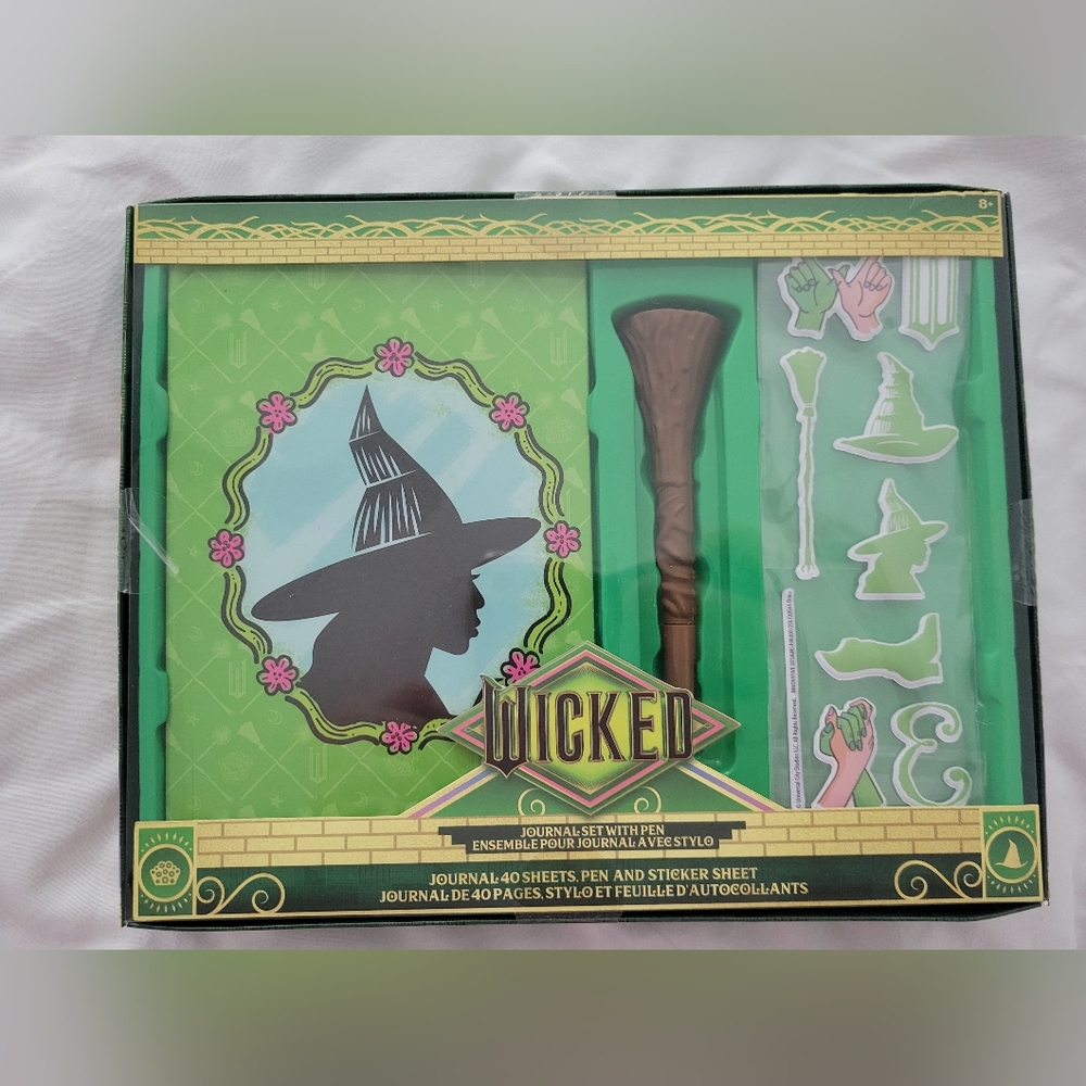 Wicked Themed Journal and Sticker Set - Green